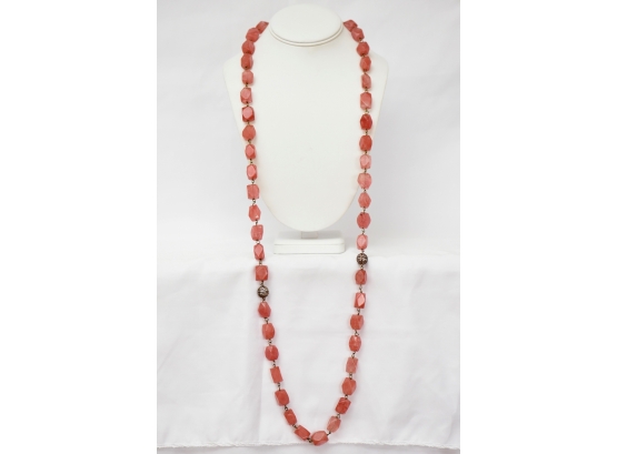 Pink / Blush Faceted Necklace  #88