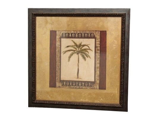 Palm Tree Art Framed 28 X 28