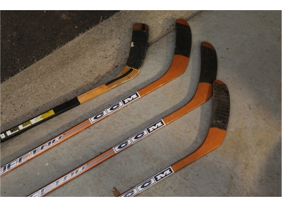 Group Of Hockey Sticks Including Vector