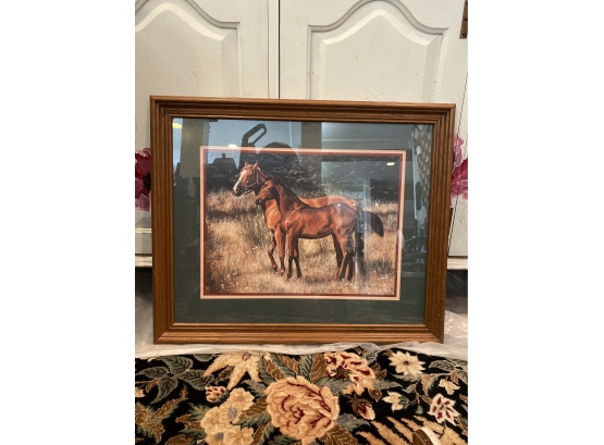 Beautifully Framed And Matted Robin Brown Horse Print