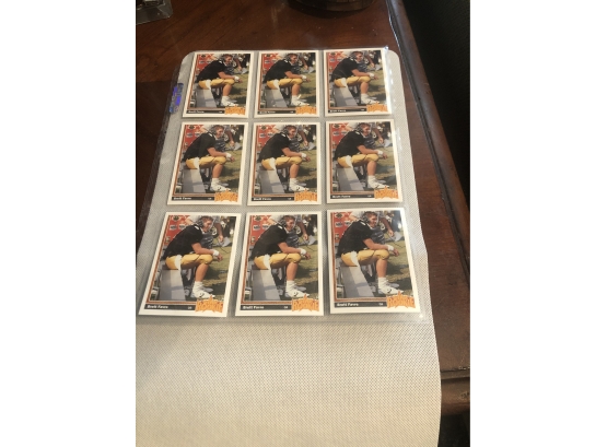 1991 Upper Brett Favre Rookie Card  9 Card Lot