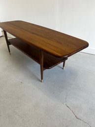 Mid Century Solid Style Walnut Handmade Coffee Table