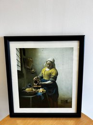 Framed Print Of 'Lady Pouring Milk'