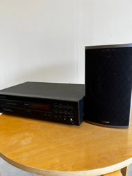 Onkyo CD Player And Polk Audio Speaker