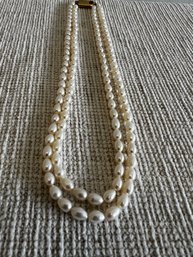 Double Fresh Water Pearl Necklace