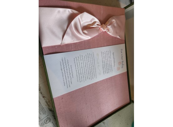 Tessera Pink Silk Baby Book