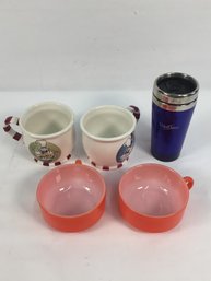 Lot Of 5 Assorted Cup Mugs