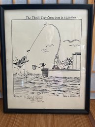 Signed Fredrick Otto Siebel Cartoon - ' The Thrill That Come Once In A Lifetime' 1956 (pickup Or UPS 3rd Party