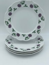 Set Of 6 Dansk 9 Inch Salad Plates In The Lorraine Pattern- Fransk Collection