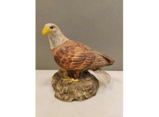 Vintage UCCI Japan Bald Eagle Painted Ceramic Figurine, 4.75' High X 4.5' Long X 3' Wide, Fine Condition