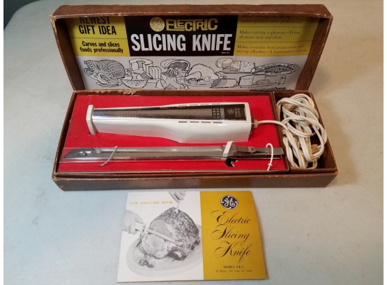General Electric GE 13EK1 Slicing Carving Electric Knife In Box With Instructions