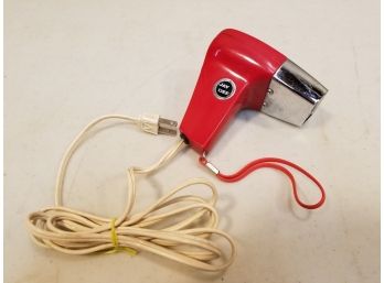 Vintage Mid Century Modern Jay Dee Travel Hair Dryer, 300 Watts, Blows Hot And Cold, Working, 4.5x4.25x2.5