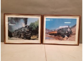 2 Train Locomotive Prints: Nickel Plate 759 At Gulf Summit PA, Durango & Silverton 481 At Silverton CO
