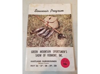 C.1952 Souvenir Program: Green Mountain Sportsmen's Show, Hartland Vermont, Signed By Smiley Burnette