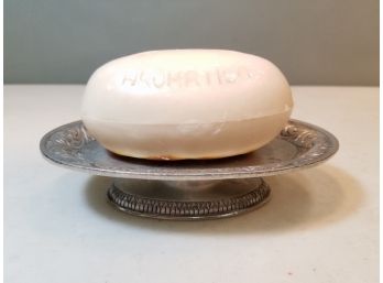 Labrazel San Lorenzo Pewter Soap Dish, Italy, 6.75' X 4.5' X 1.5'h, Claus Porto Sabonete Aromatico Milled Soap