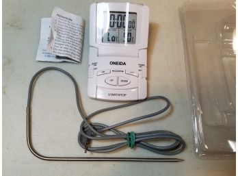 Oneida Kitchen Oven Digital Probe Thermometer Timer, Likely Unused, Powers On