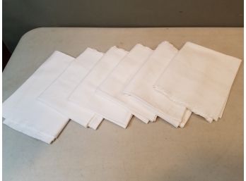 6 Anichini White Linen Napkins, 20x28 Inches