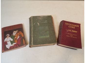 3 Antique Christian Books: A Child's Life Of Christ (1898), Thy Kingdom Come (1912), Bible Models (1896)