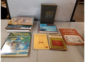 Lot Of Books & Auction Catalogs: Art, Furniture Finishing, Chair Repair, Drawing, Painting, Etc.