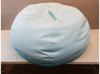 Jumbo Bean Bag Chair, 2 Tone Seafoam / Tropical Green, Washable Cover, About 33' Diameter