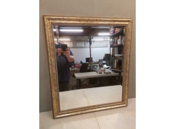 Designer Framed Beveled Glass Mirror, 26' X 30', Horizontal / Vertical Wall Hanging