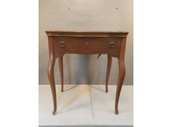 Vintage Queen Anne Sewing Machine Cabinet, Empty, Repurpose To Desk, 27'w X 18.5'd X 31.5'h Closed