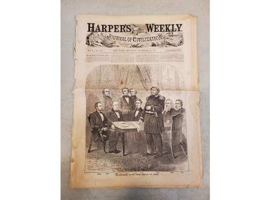 Harper's Weekly Nov 16 1861: Civil War, General Scott Retires, Great Naval Expedition, Searching Homes