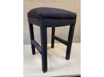 Black Upholstered Stool, 16' Square X 25' High