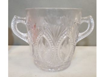 Antique EAPG Early American Pattern Glass 2-Handled Spooner, 6.25'w X 4'd X 4.5'h, Pre-1915