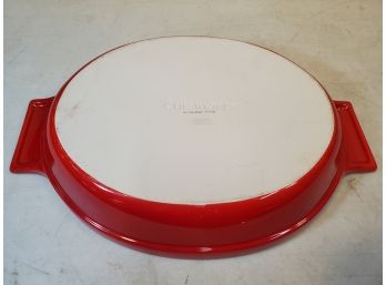 Cuisinart 14' Chefs Classic Ceramic Oval Baker, 3-1/2 Quart Baking Dish, Red With White Interior