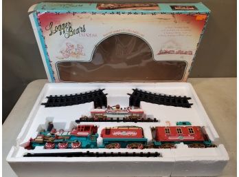 Vintage Musical Holiday Train Set: The Logger Bears Express In Box, Working