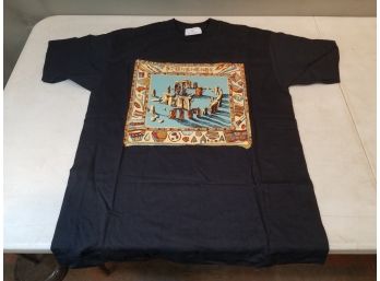 Vintage Stonehenge Graphic Tee Shirt, English Heritage Souvenir, Black, Men's Large L