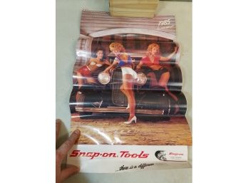 Vintage 1985 Snap-On Tools Calendar, Pinup Girl Swimsuit Girls, 13' X 21'