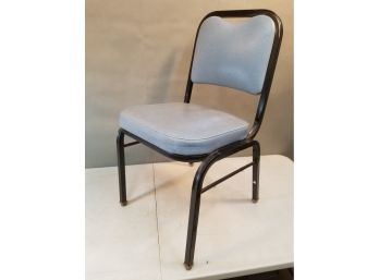 KI Greenbay Wisconsin Commercial Side Chair, Light Blue & Black, 32'h X 18'w X 20'd, 18.25' Seat Height
