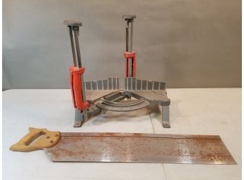 Vintage Craftsman Miter Box Saw Set, Model 881.36505, Craftsman Saw, 26' Cutting Edge