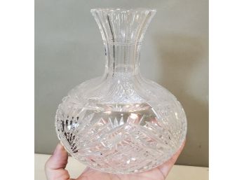 Brilliant Cut Crystal Vase, Sunburst Pattern, 7'h X 6.25'd