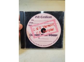 Audio CD: CMS Vermont CD Sampler, Chester Music Shoppe, Folk Singer Songwriter, C.2003