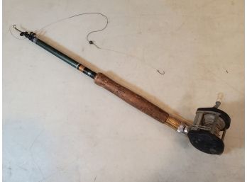 Vintage Trimarc FX8063 Concealed Telescoping Fly Rod With Casting Reel Attached, Medium Action 8 Foot Length