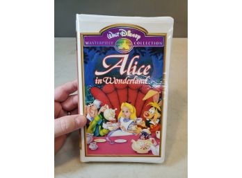 Walt Disney's Masterpiece: Alice In Wonderland VHS With Promo And Undetached Proof Of Purchase