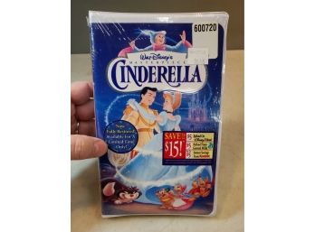 Sealed Walt Disney's Masterpiece: Cinderella, Restored Limited Edition VHS In Shrink With Original Stickers