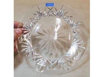 8' Marquis Waterford Crystal Brookside Pattern Luncheon Plate With Label