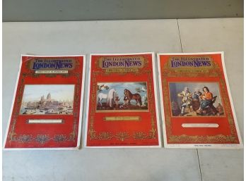 3 Issues The Illustrated London News, Christmas Numbers, 1953-1954-1957, Beautiful Full Color Items Throughout