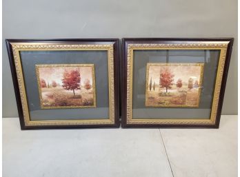 Pair Of Vivian Flasch Framed Art Prints, Autumn Trees, 19.5' X 17.5'