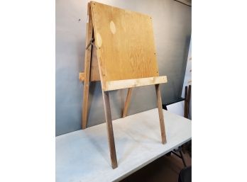 Shop Made Wooden Artist Activity Sandwich Board Easel Picture Stand, 23.75'w X 46'H X 30'd Opened Up