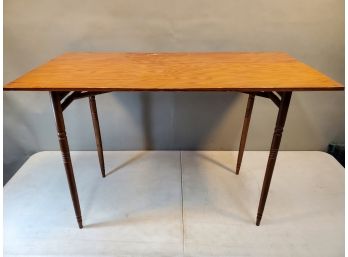 Folding Wooden Sewing Table, Shop Made, 40' X 20' Top, 25.5'h Unfolded, 5'h Folded