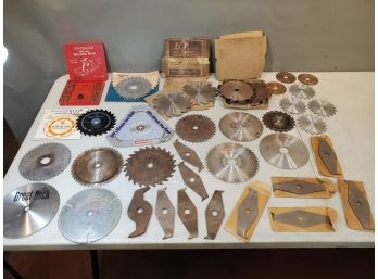 Lot Of 36 Smaller (under 7') Circular Saw & Dado Blades & Parts, New & Used As Shown