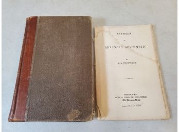Advanced Arithmetic By G.a. Wentworth With Answer Book, 1902 Ginn & Co, 5' X 7.5', 400pp & 61pp