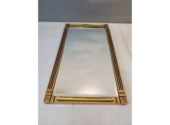 Vintage Krause Frame & Picture Company Mirror, New York City, Black & Gold Gilt Carved Wood, 10' X 18.5'