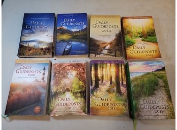 Set Of 8 Daily Guideposts, Spirit Lifting Devotional Books, 2012-2019