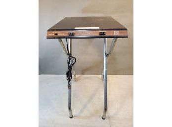 Vintage PRO 700V Folding Slide Projector Stand With Power Outlets & Up/Down Light, 15.5'W X 19'd X 29.25'h